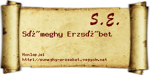 Sümeghy Erzsébet névjegykártya
