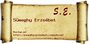 Sümeghy Erzsébet névjegykártya